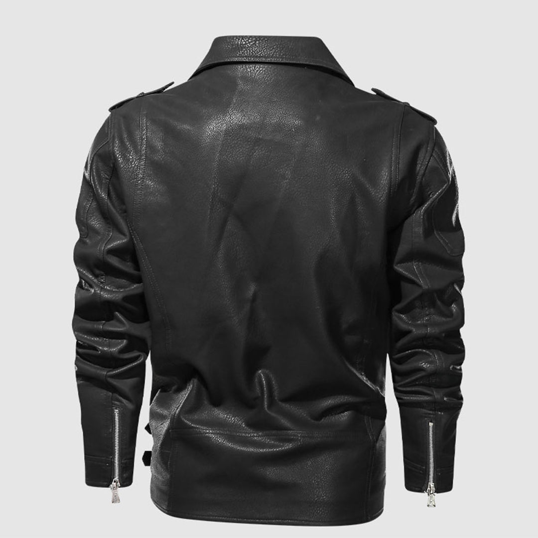 Axel | Klassisk Biker Læderjakke