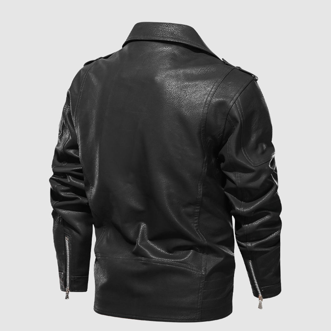 Axel | Klassisk Biker Læderjakke