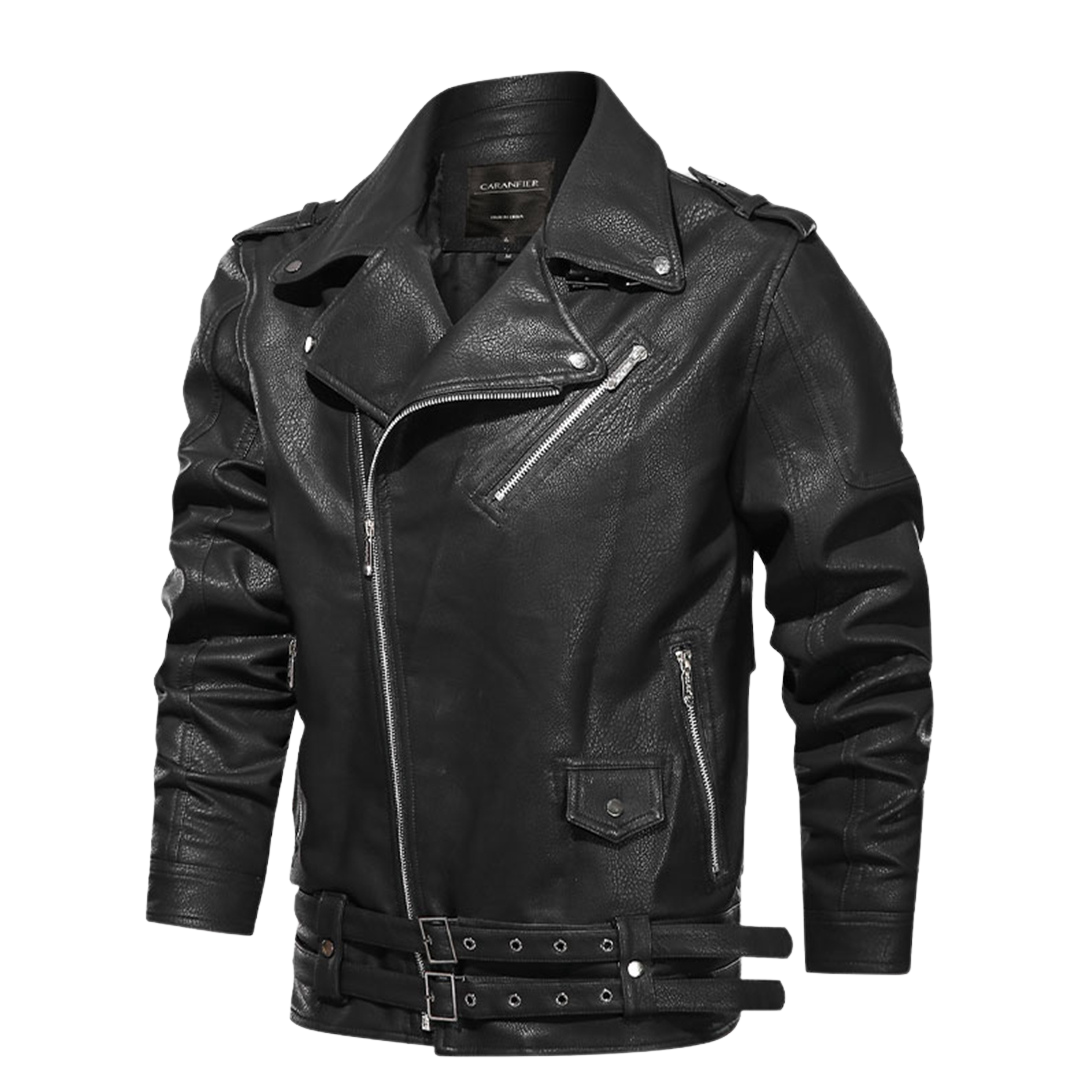Axel | Klassisk Biker Læderjakke