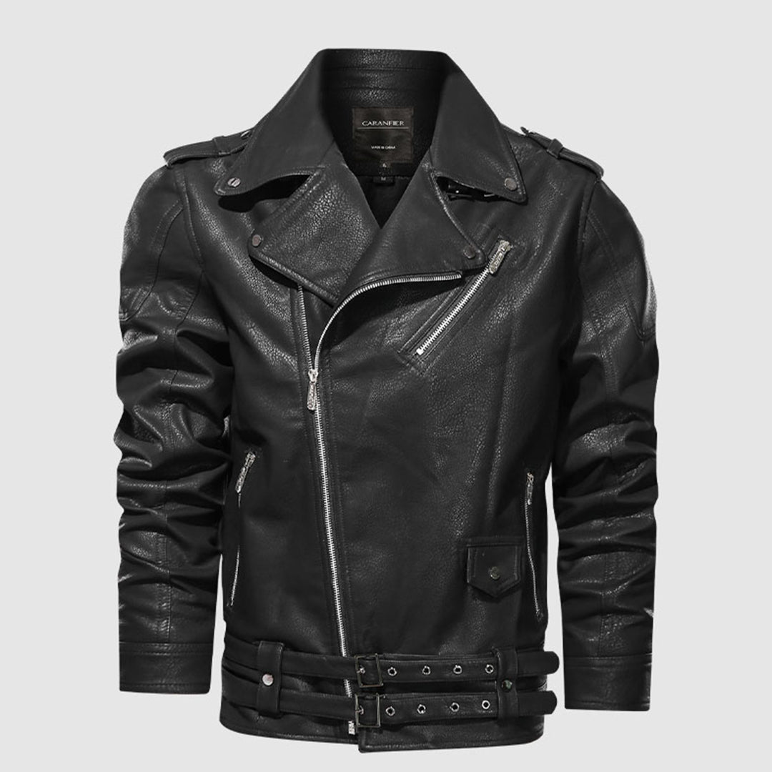 Axel | Klassisk Biker Læderjakke